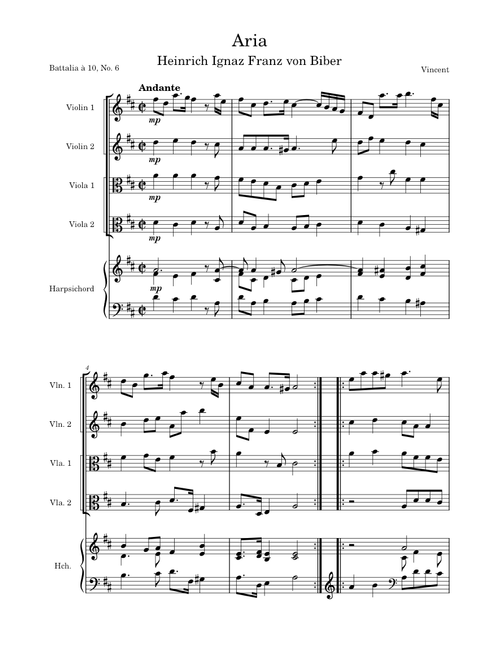 Heinrich Biber - Aria