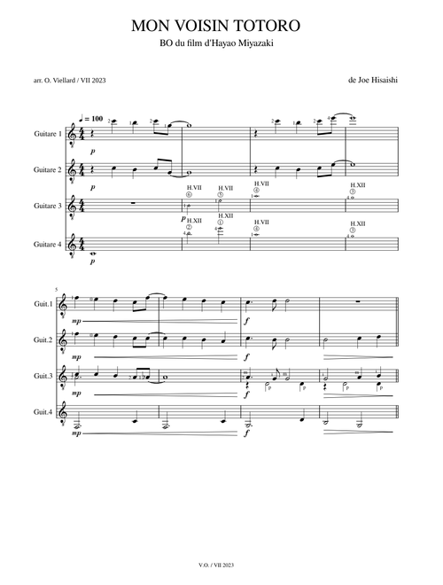 Totoro (4 guitares)
