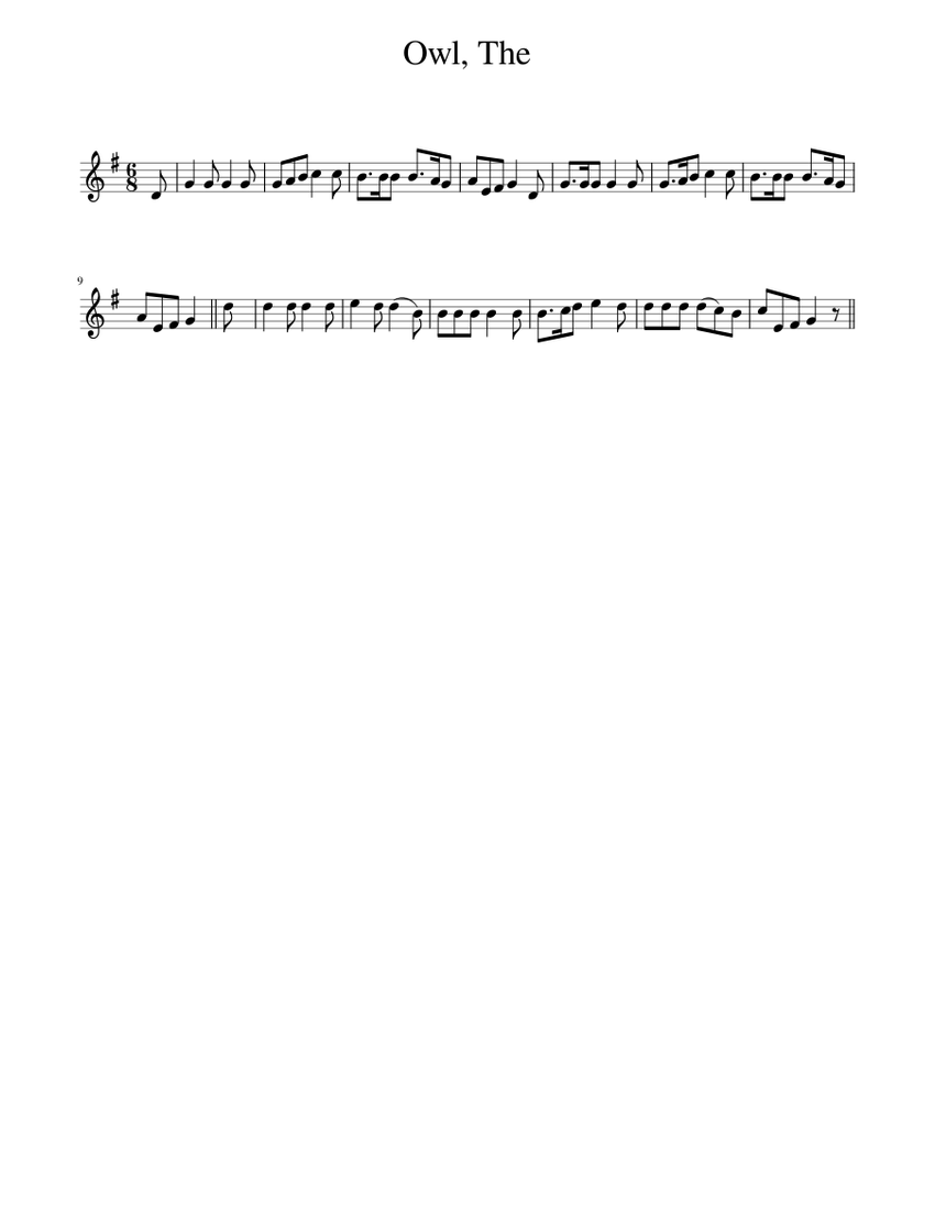 The Owl - piano tutorial