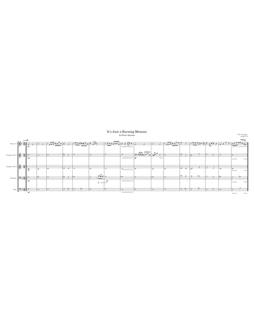 It's just a burning memory – The Caretaker It's Just a Burning Memory - Brass Quintet