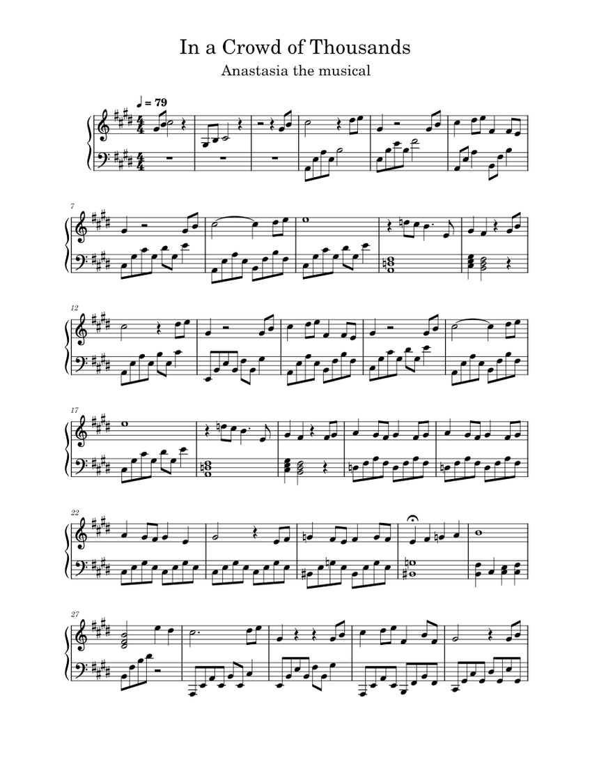 Anastasia in a crowd of thousands Misc Soundtrack Anastasia in a