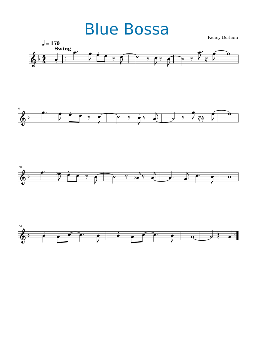 Blue bossa trumpet discount