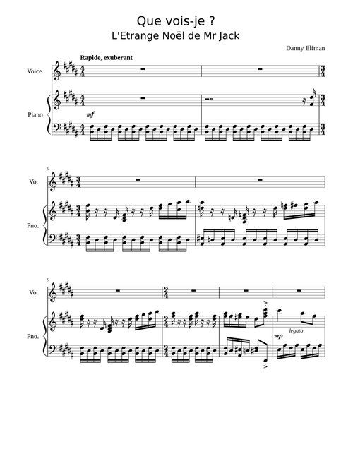 Que vois-je ? – L'Etrange Noël de Mr Jack - Danny Elfman