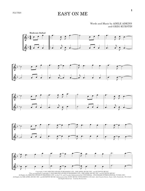 Easy On Me - Adele (Flute Duet)