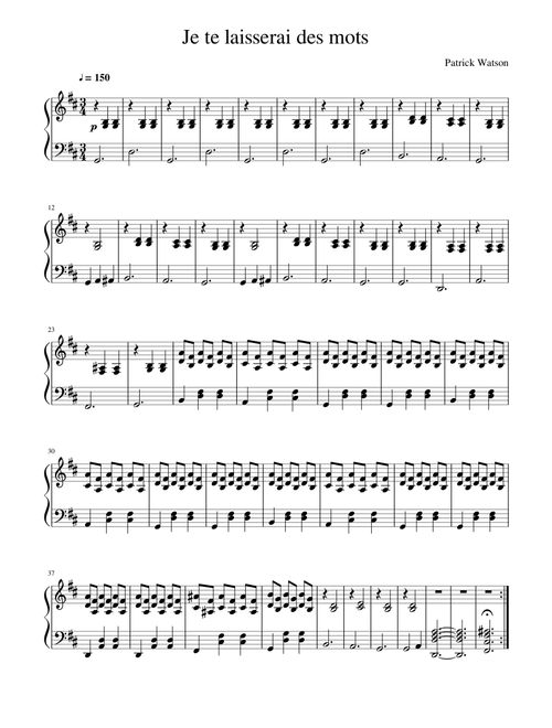 Je te laisserai des mots - Patrick Watson