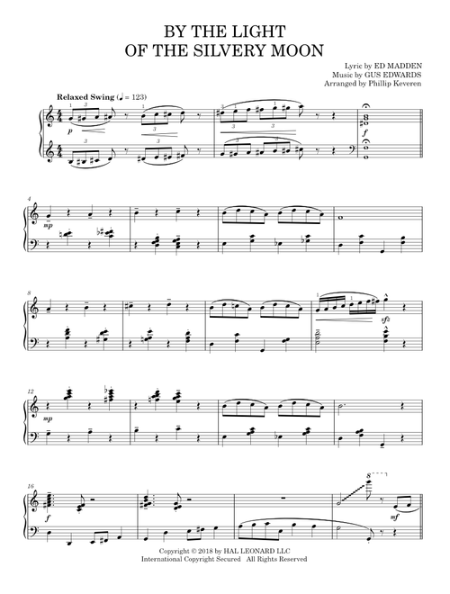 By the Light of the Silvery Moon - Gus Edwards (Piano Solo)