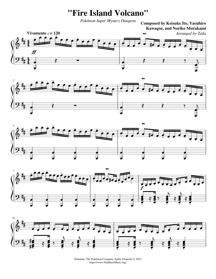 PSMD - Fire Island Volcano Sheet Music for Piano (Solo) | MuseScore.com