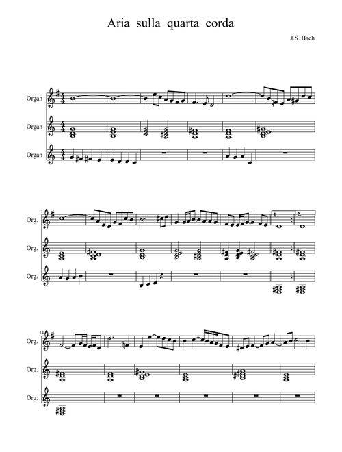 Aria sulla quarta corda di Bach