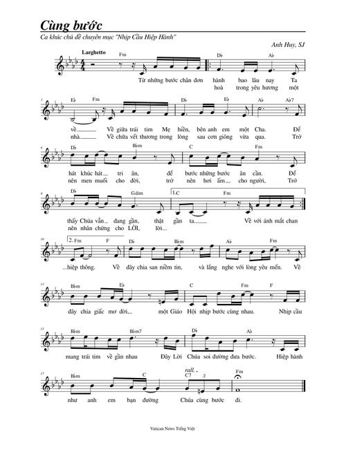 Cùng Bước – Anh Huy, SJ