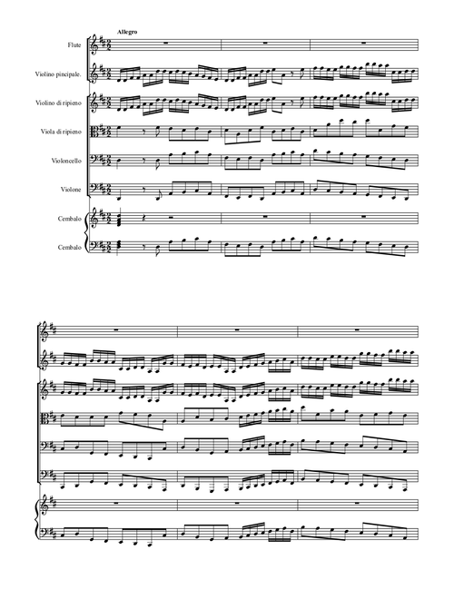 J. S. Bach - Brandenburgisches Konzert Nr. 5, D-Dur (BWV 1050), 1. Satz: Allegro