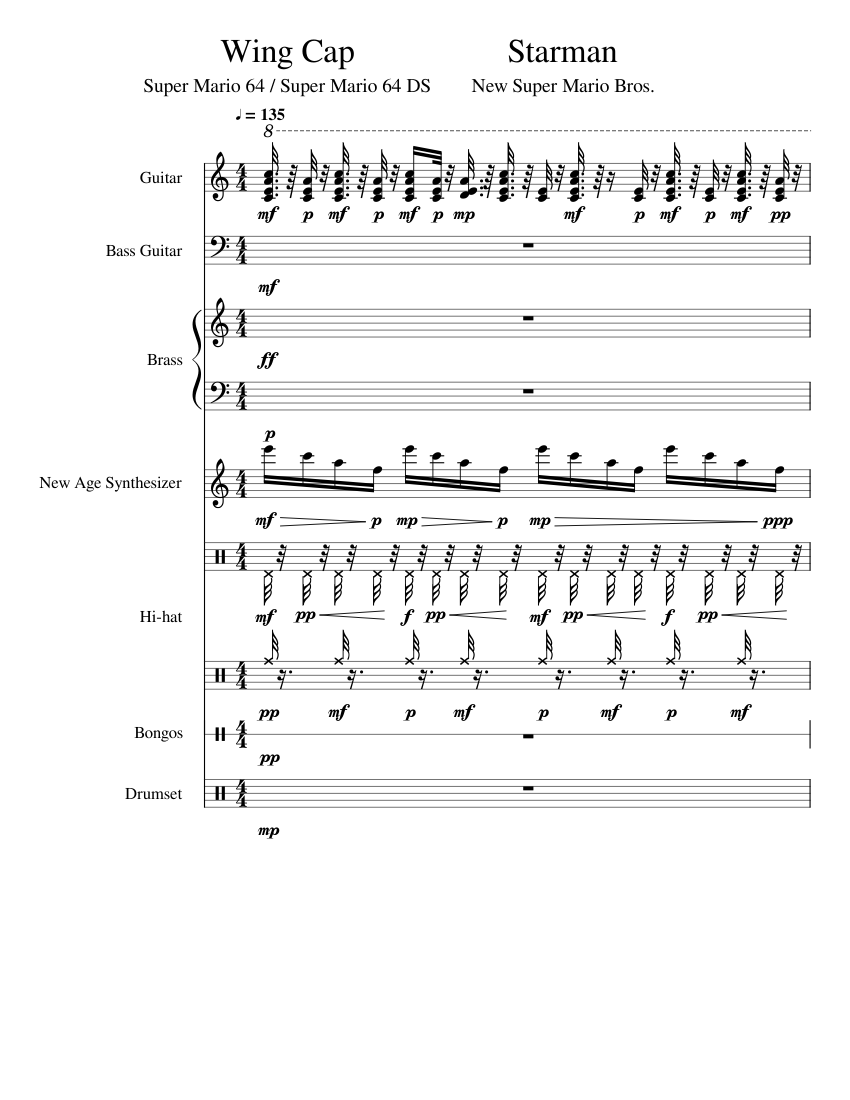 Super mario 64 wing cap mario - Koji Kondo Sheet Music for