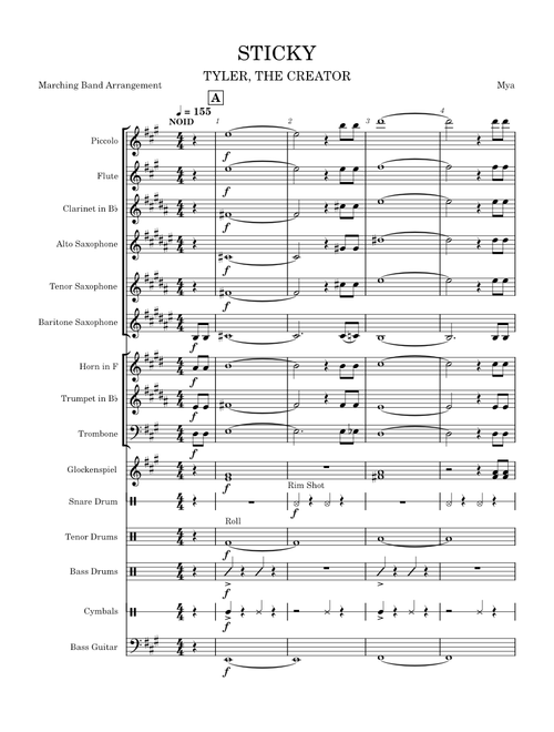 Sticky - Tyler, the Creator (Marching Band Arrangement)