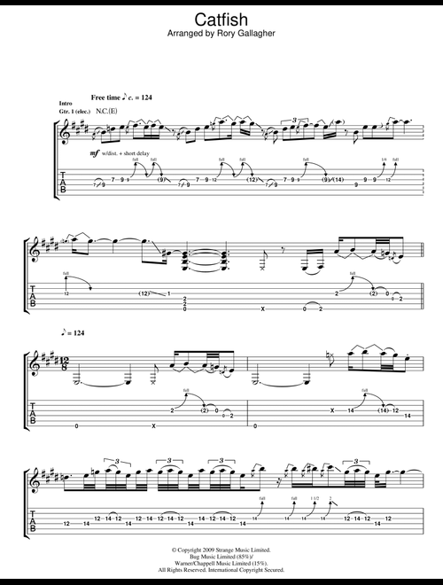 Catfish - Taste, Rory Gallagher (Guitar Tab)