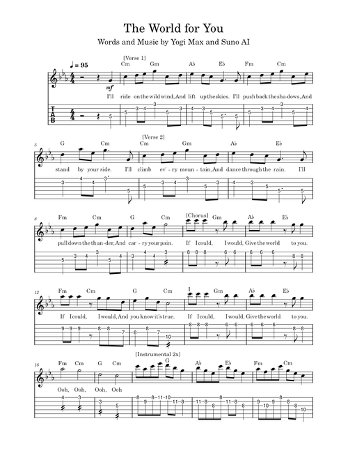 The World for You in C Minor