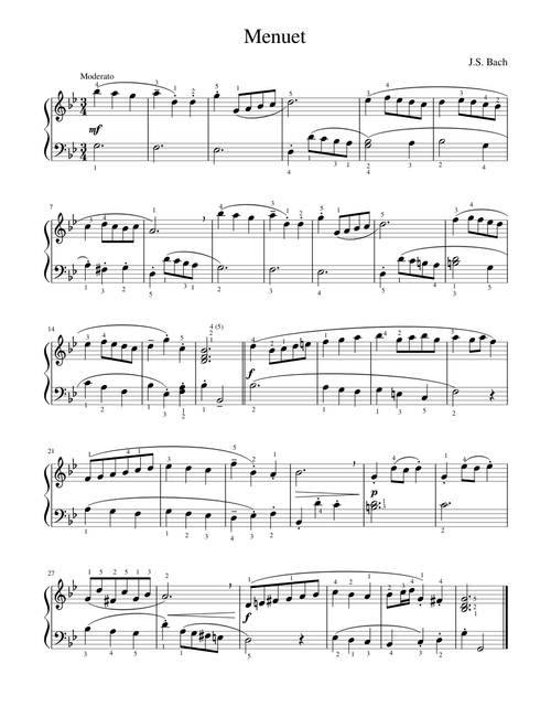 Menuet - g-minor , J.S.Bach