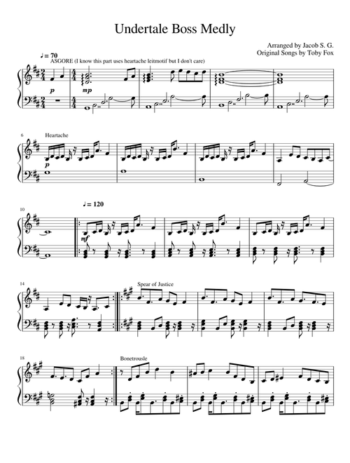 Undertale Boss Theme Medley