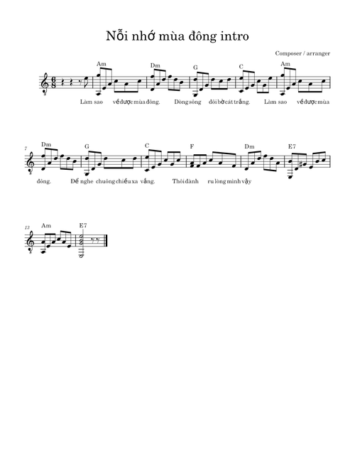 Nỗi nhớ mùa đông – Phu Quang