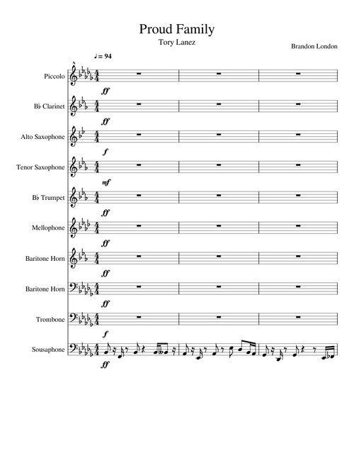 Proud Family-Marching Band Arrangement