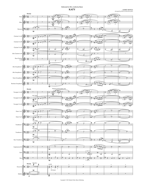 Katy (Arr. John Ivor Holland) - Sammy Nestico (Concert Band)
