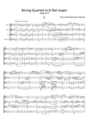 String Quartet in E-flat major Op.277 – Fanny Hensel Sheet Music for ...