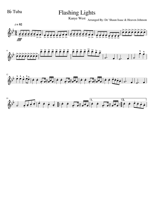 Flashing Lights 6 1 Bb Tuba short pactice