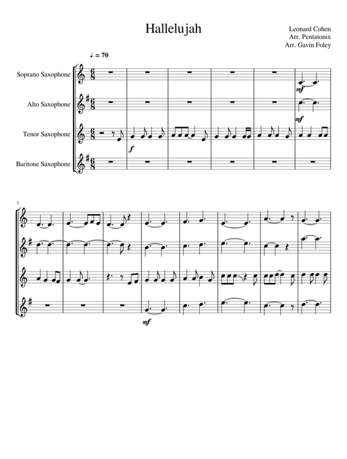 Hallelujah Saxophone Quartet