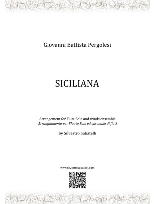 Siciliana - G. B. Pergolesi (Arr. Silvestro Sabatelli) - Giovanni Battista Pergolesi (Large Ensemble)