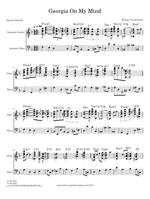 Georgia on my mind – Hoagy Carmichael