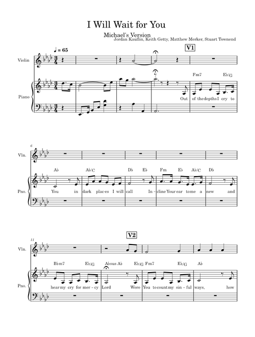 I will wait for you psalm 130 – Shane & Shane I Will Wait For You