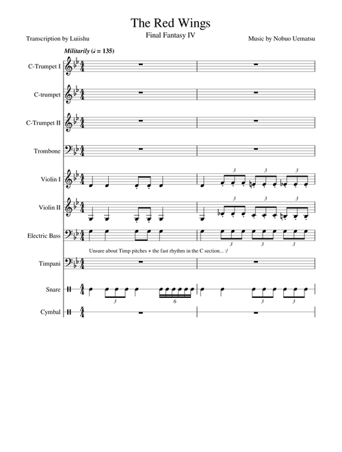 FInal Fantasy IV (Complete) sheet music by Luiishu | Play, print
