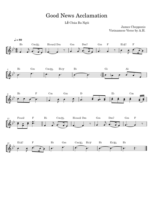 Good News Acclamation - James Chepponis