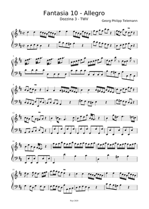 Georg Philipp Telemann: Fantaisie 9 - Flateusement - TWV 33 Sheet