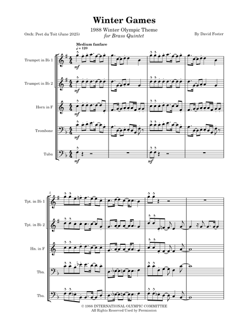 Winter Games - David Foster
