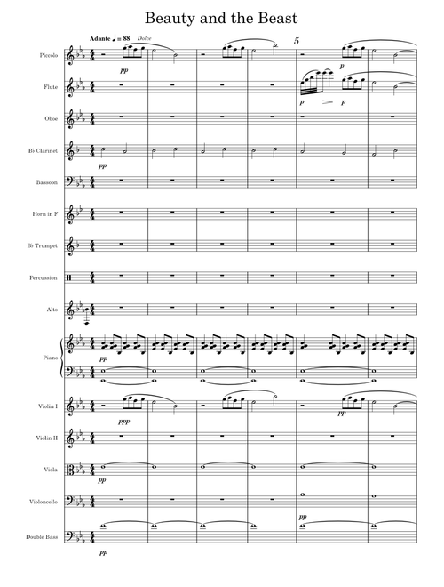 La bella e la bestia – Alan Menken - Orchestrazione Filarmonica