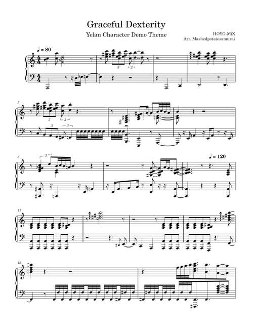 Yelan Theme - Shadow in the Rain - Genshin Impact – Yu-Peng Chen
