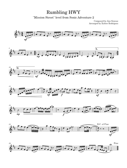 Rumbling HWY - Trumpet Bb SOLO