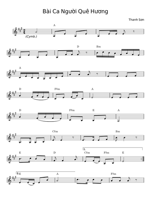 Bài Ca Người Quê Hương - Thanh Sơn