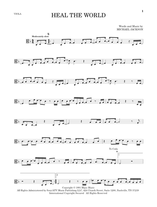 Heal The World - Michael Jackson (Viola Solo)