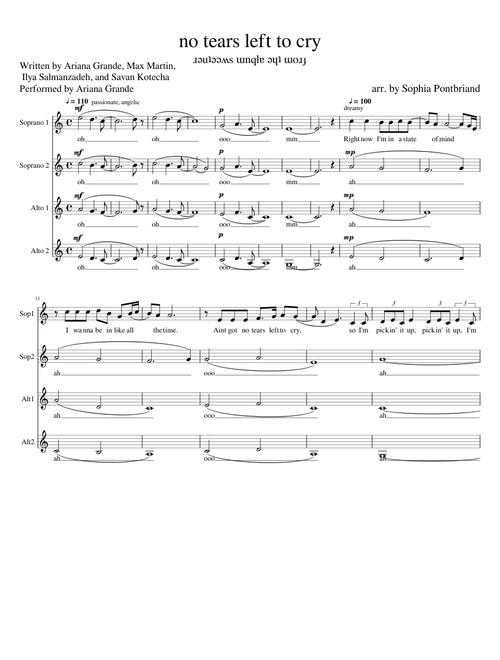 No Tears Left to Cry- Ariana Grande (SSAA)