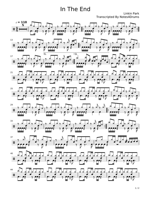 In The End by Linkin Park - Drums