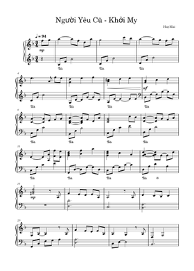 Image Khởi My image beautiful - Free Người Yêu Cũ - Khởi My by mypiano123 sheet music | Download ...