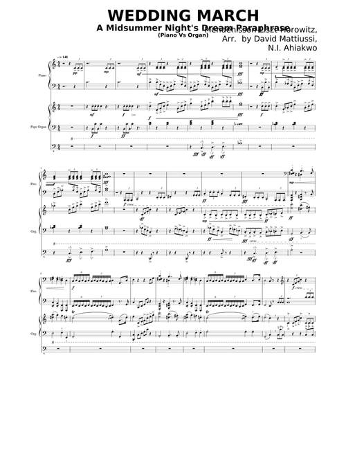 Wedding March A Midsummer Nights Dream Paraphrase  Organ vs Piano
