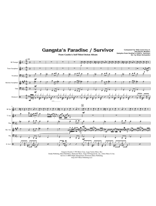 Gangsta's Paradise (Arr. Brian Hernandez) - Coolio Featuring L.V (Brass Band)