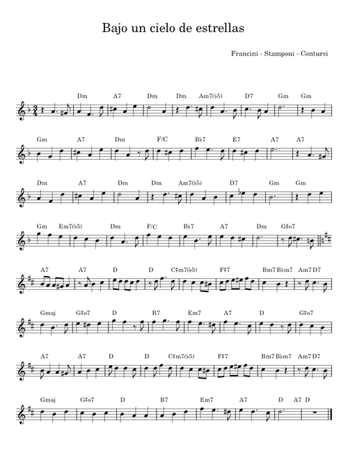 Bajo un cielo de estrellas - Enrique Francini / Héctor Stamponi