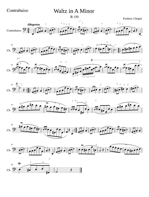Waltz in A Minor - Bass Part