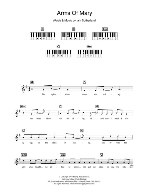 Arms Of Mary - Boyzone (Piano Chords-Lyrics)