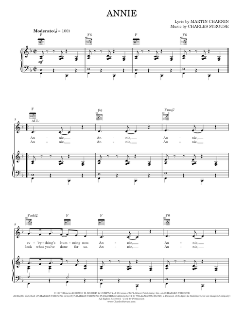 Annie - Charles Strouse (Piano-Vocal-Guitar)