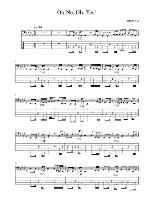 Oh No, Oh Yes! - Bass – Mariya Takeuchi