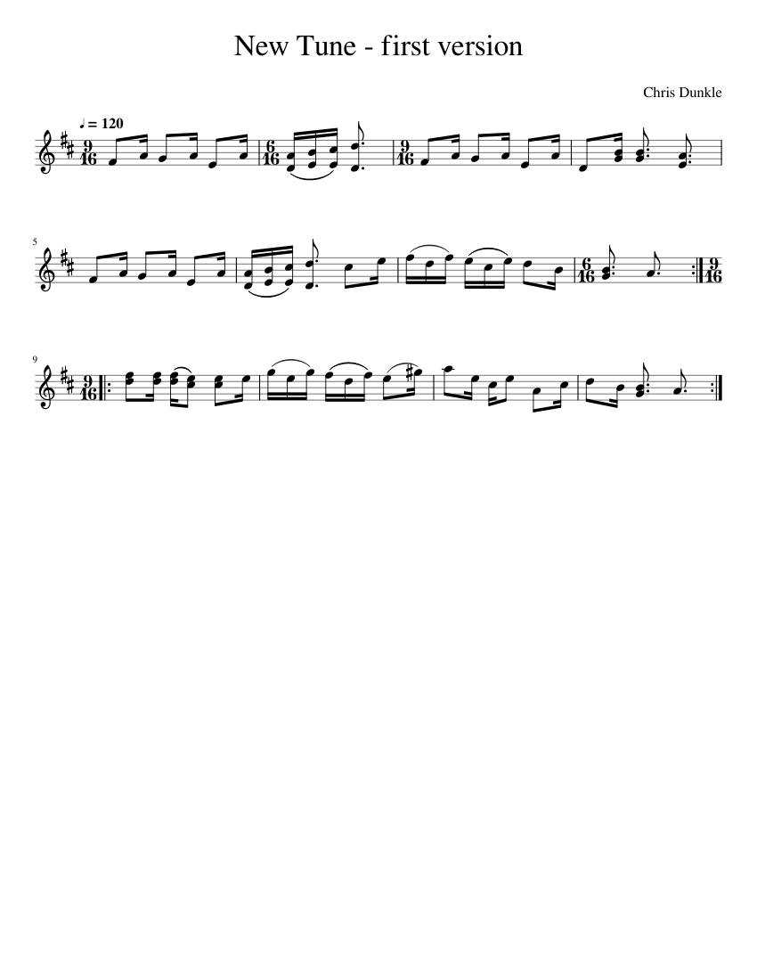 New Tune - first version Sheet music for Violin (Solo) | Musescore.com