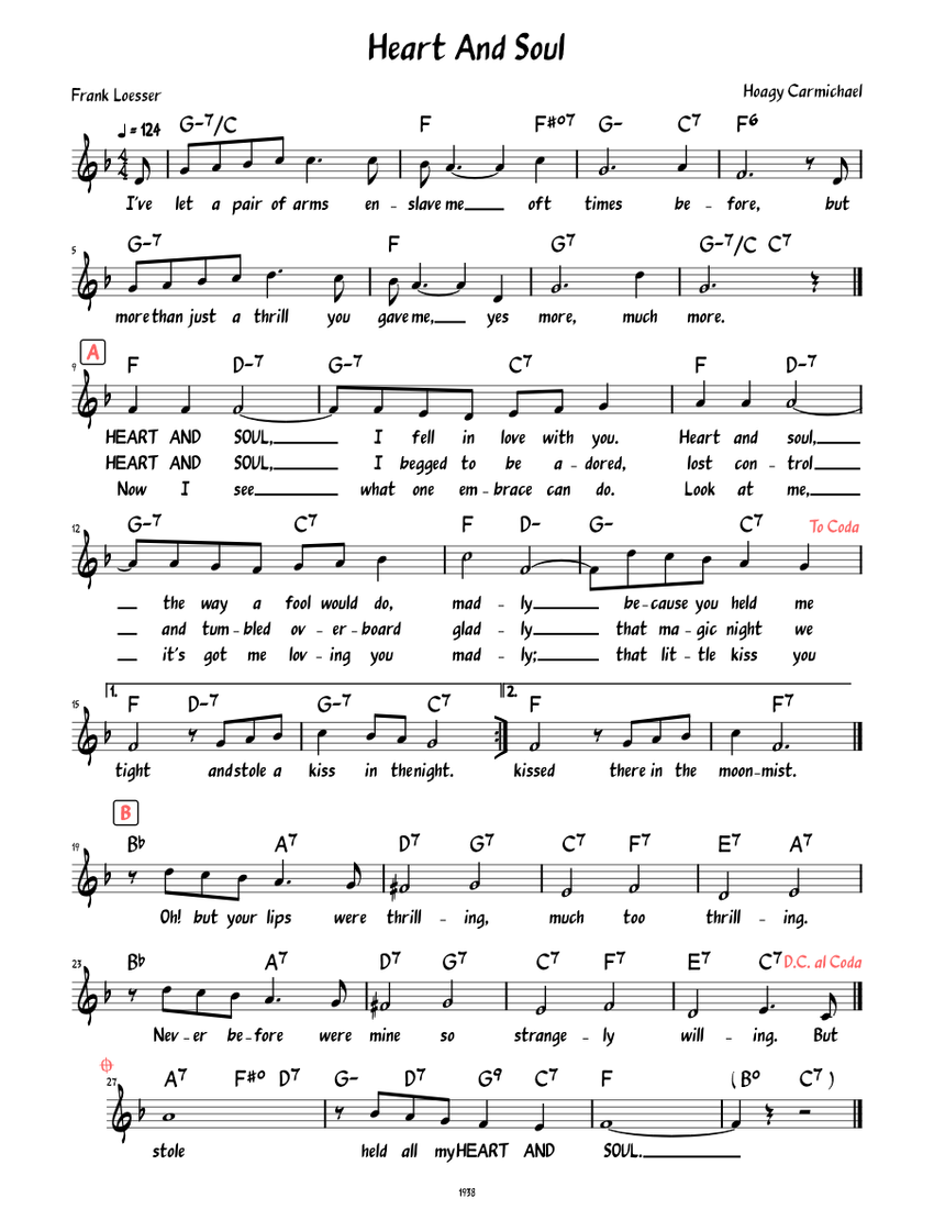 Heart and soul piano beginner top